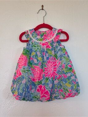Lilly Pulitzer Floral Dress in Pink, Blue & Green